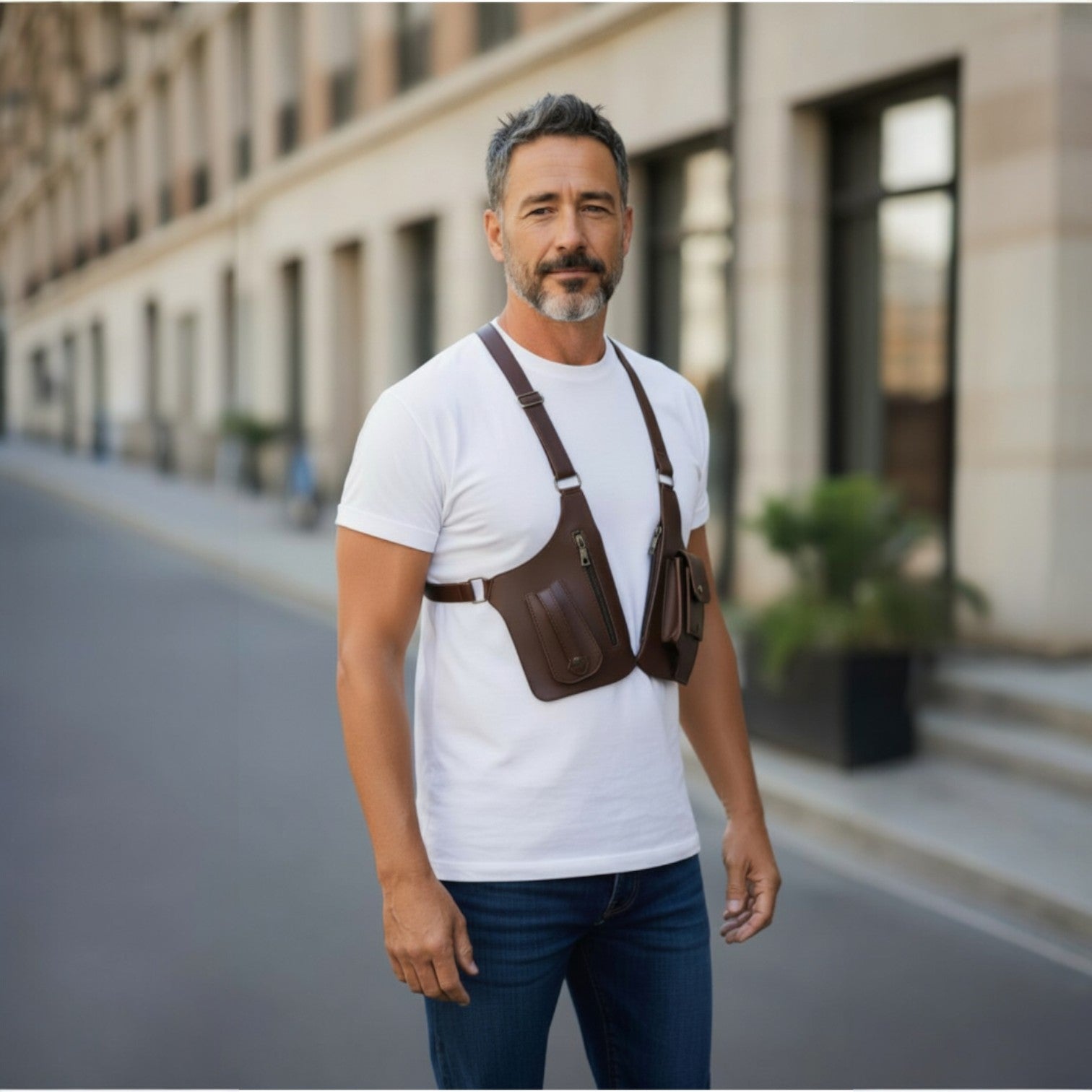 BELTIQUE® – Urban Crossbody Shoulder Holster Bag van Vegan Leer