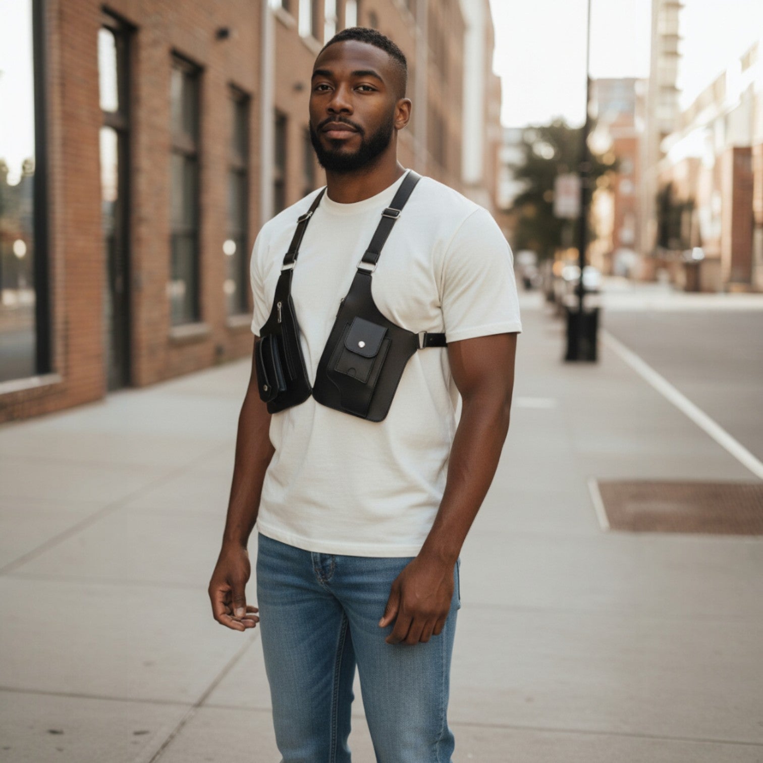 BELTIQUE® – Urban Crossbody Shoulder Holster Bag van Vegan Leer