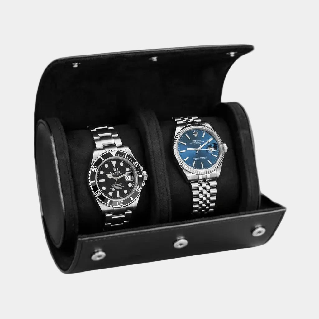 BELTIQUE® Premium Watch Roll – Vegan Nappa Leather with Alcantara Interior