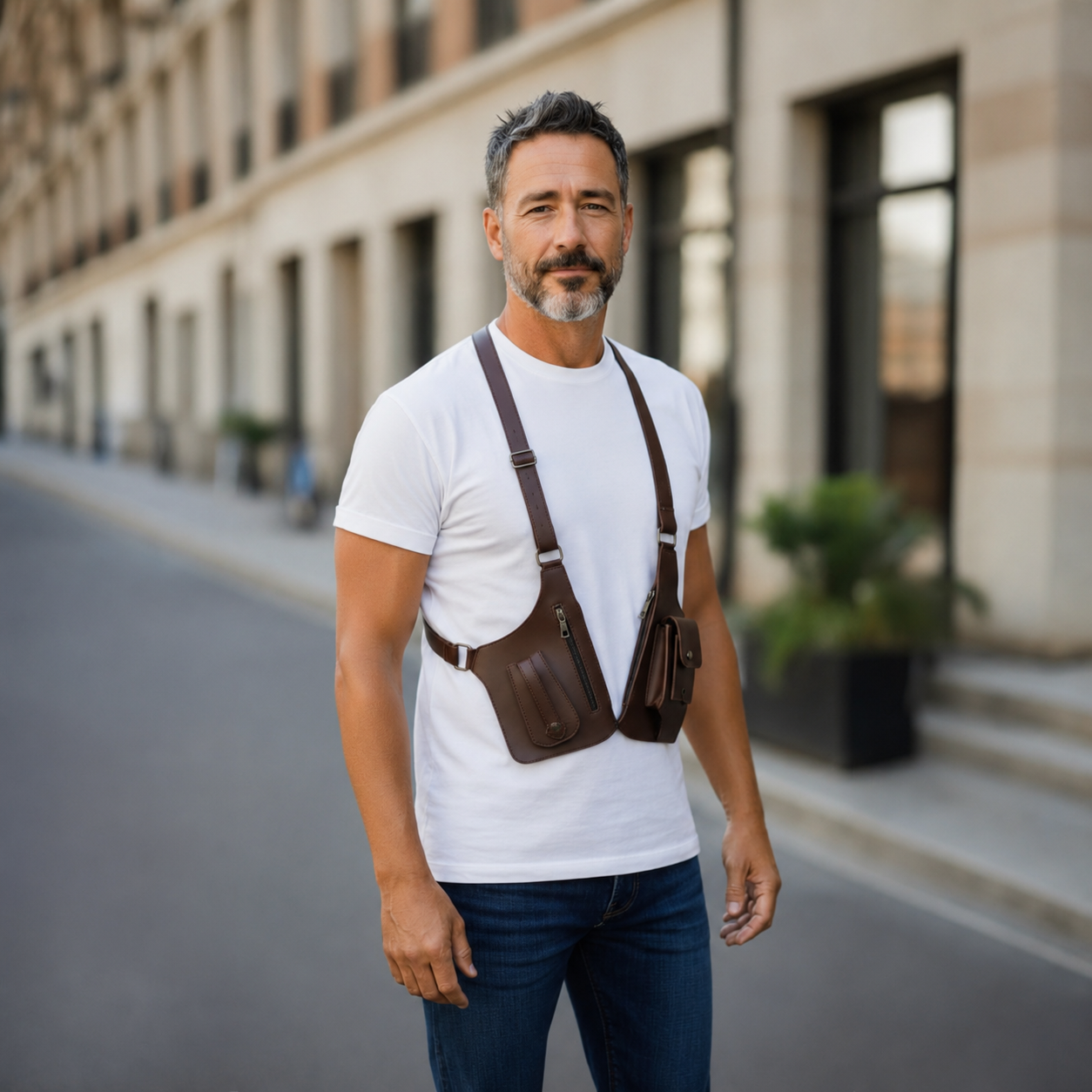 BELTIQUE® – Urban Crossbody Shoulder Holster Bag van Vegan Leer