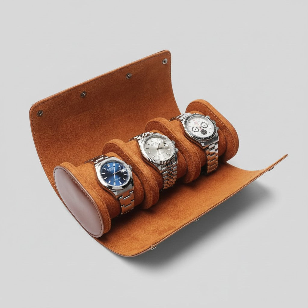 BELTIQUE® Premium Horlogerol – Vegan Nappa Leer met Alcantara Interieur