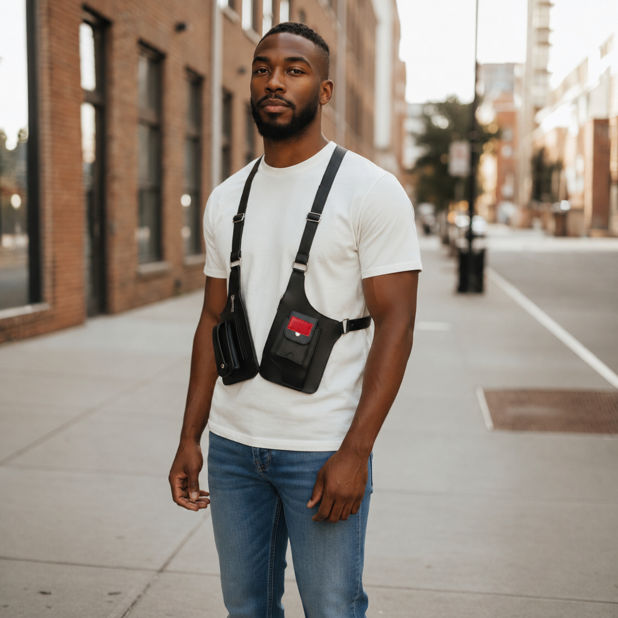BELTIQUE® – Urban Crossbody Shoulder Holster Bag van Vegan Leer